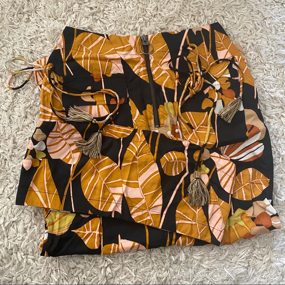 Free People Matching Set Crop Top Midi Skirt Floral Boho Co Ord Set XS - Picture 4 of 4